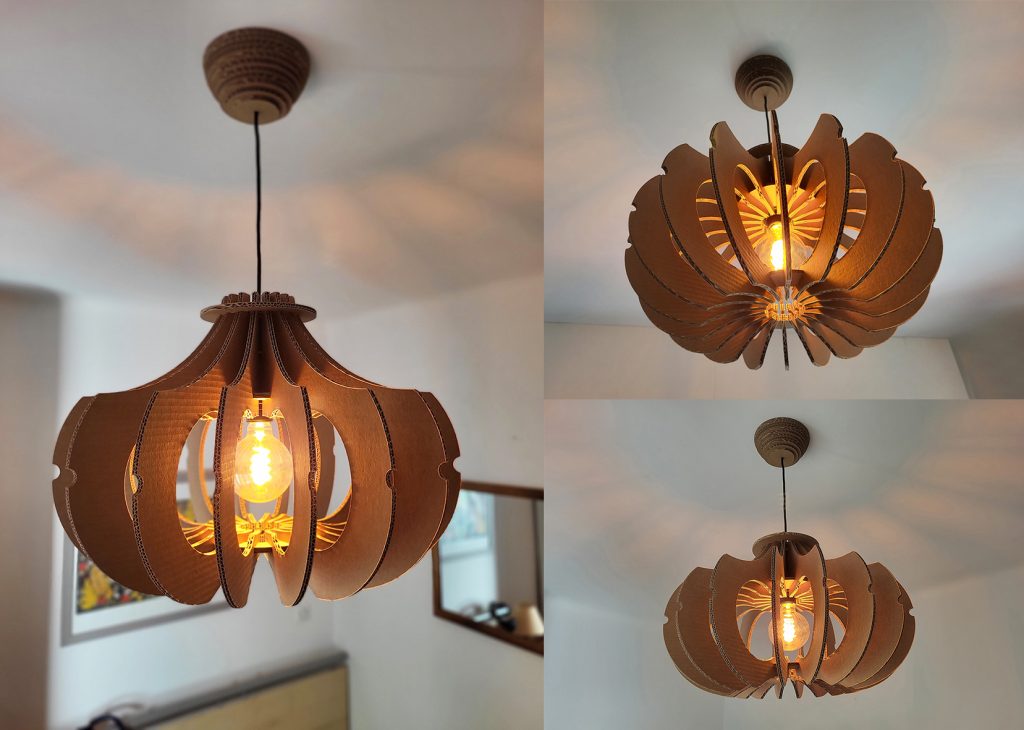 Lustre en carton Modularche